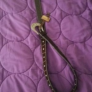 Brown bling belt XL